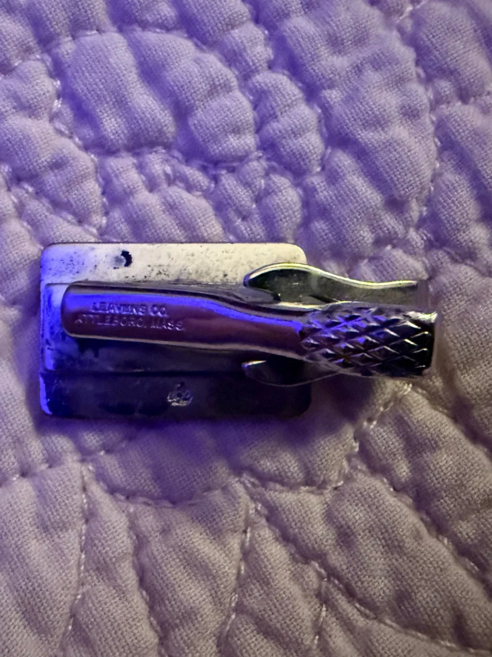 Harley-Davidson Silver and Black Electra Glide tie clip